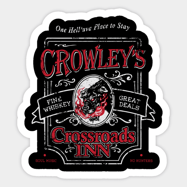 Crowley's Crossroads Inn Sticker by heartattackjack